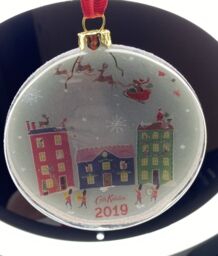 Cath Kidston Christmas Village 2019 Collectable Bauble Duck Egg Glass