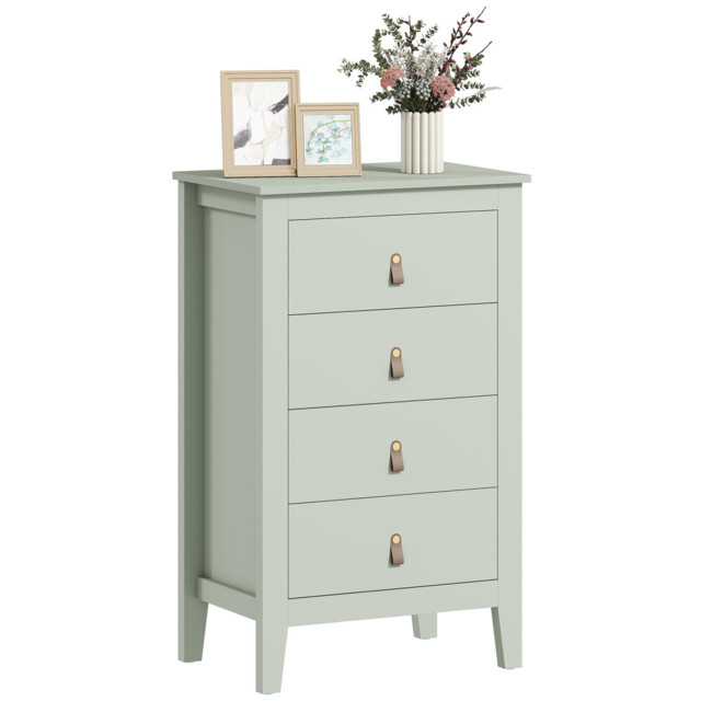 Homcom Bedroom Chest Of Drawers, Modern 4 Drawer Dresser