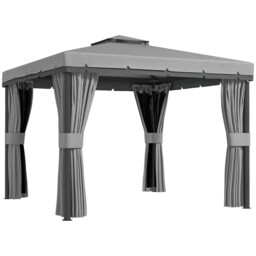 Outsunny 3 X 3(m) Patio Gazebo Garden Shelter W/ Mosquito Netting,