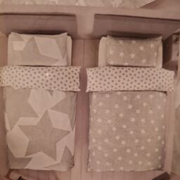 Toddler Duvet Cover Pack Twin Set Stars Grey Easy Care Soft Feel