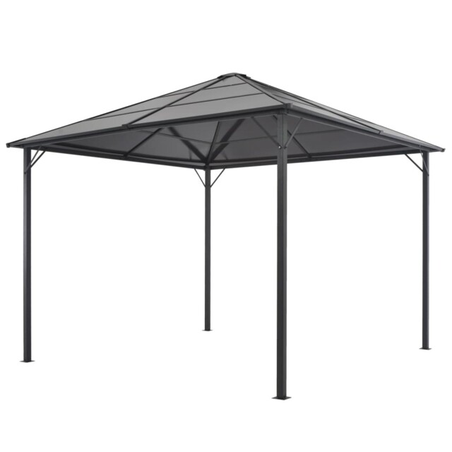 Gazebo With Roof Outdoor Party Tent Marquee Canopy Aluminium Black