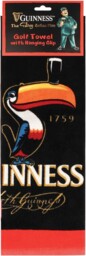 Guinness Toucan Golf Towel With Hanging Clip 24 X 50 Cm,