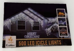 Econour 500 Led Icicle Christmas Lights Outdoor Indoor Roof Xmas
