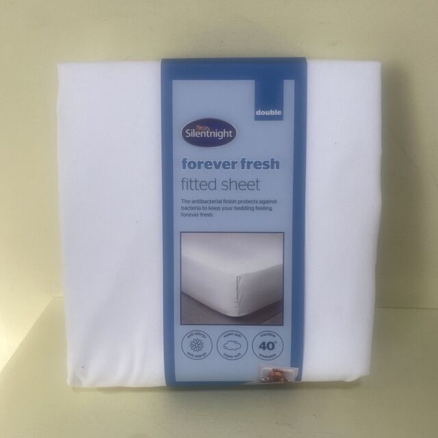 Silentnight Forever Fresh Double Fitted Sheet 100% Polyester - 135 X