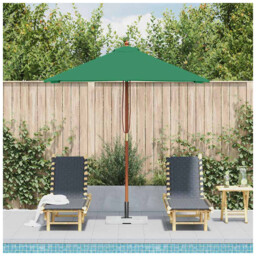 Garden Parasol 150x200cm Green Polyester Canopy Laminated Bamboo
