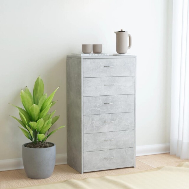 Sideboard Storage Cabinet Cupboard Highboard W/ 6 Drawers Living Room
