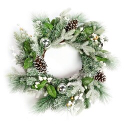 Premier 60cm Frozen Cone Wreath Christmas Decoration