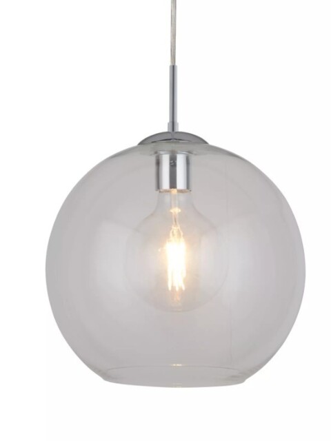 Searchlight 1632cl Balls Pendant - Chrome Metal & Clear Glass