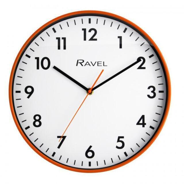 Ravel 30cm White Dial Orange Wall Clock R.wc.30.8