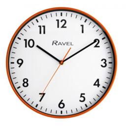 Ravel 30cm White Dial Orange Wall Clock R.wc.30.8