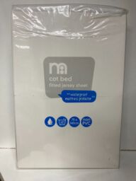 Mothercare Cot Bed Fitted Jersey Sheet Waterproof Mattress Protector