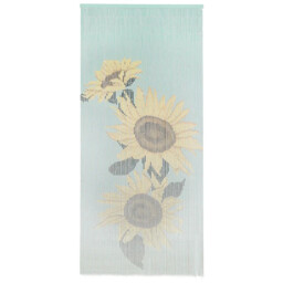 Door Curtain Bamboo Multicolour 90x200 Cm Sunflower Print 90-strand
