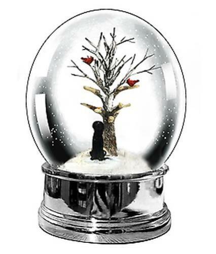 Heaven Sends Black Labrador Christmas Snow Globe - Christmas