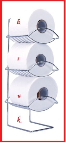 3 Tier Toilet Loo Roll Paper Holder Chrome Finish Free Floor Stand