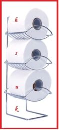 3 Tier Toilet Loo Roll Paper Holder Chrome Finish Free Floor Stand