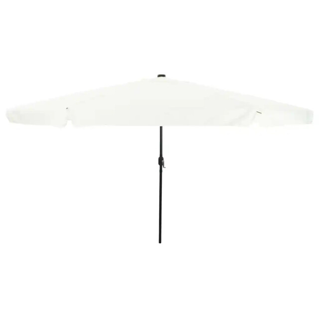 Garden Parasol With Led Strip Lights Polyester Outdoor Shade Summer