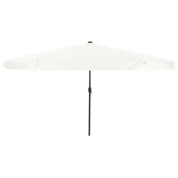 Garden Parasol With Led Strip Lights Polyester Outdoor Shade Summer
