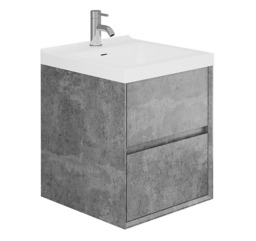 Homebase Madison Wall Hung Vanity Unit 500mm - Concrete, Basin Not