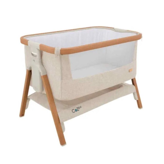 Tutti Bambini Cozee Bedside Crib Scandinavian Walnut And Ecru