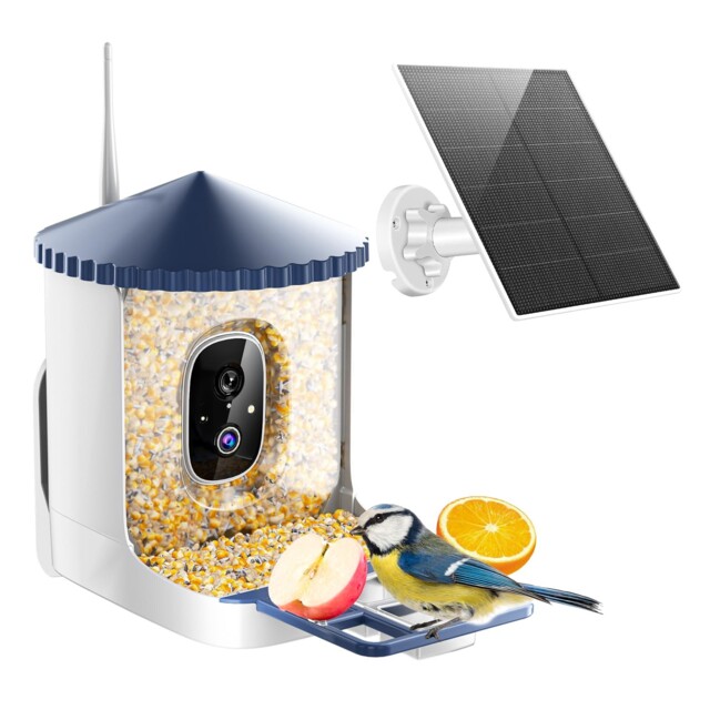 2k Solar Smart Bird Feeder Camera With Ai Bird Identification