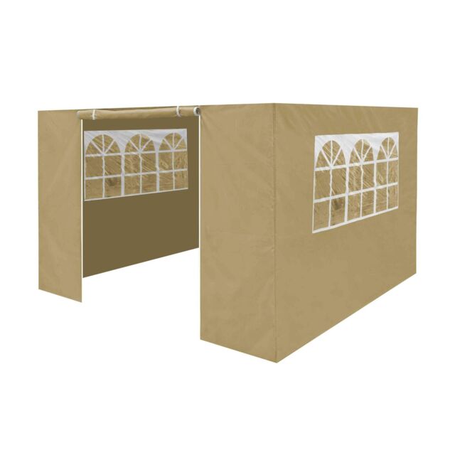 Premium Gazebo Side Walls/doors, Fits 3x3m Models - Beige