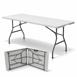 Oypla Heavy Duty Folding Catering Garden Trestle Table 6ft White