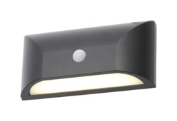 Outdoor Light Black Poole Led Ip65pir Downlight Coast Cz-31747-blk