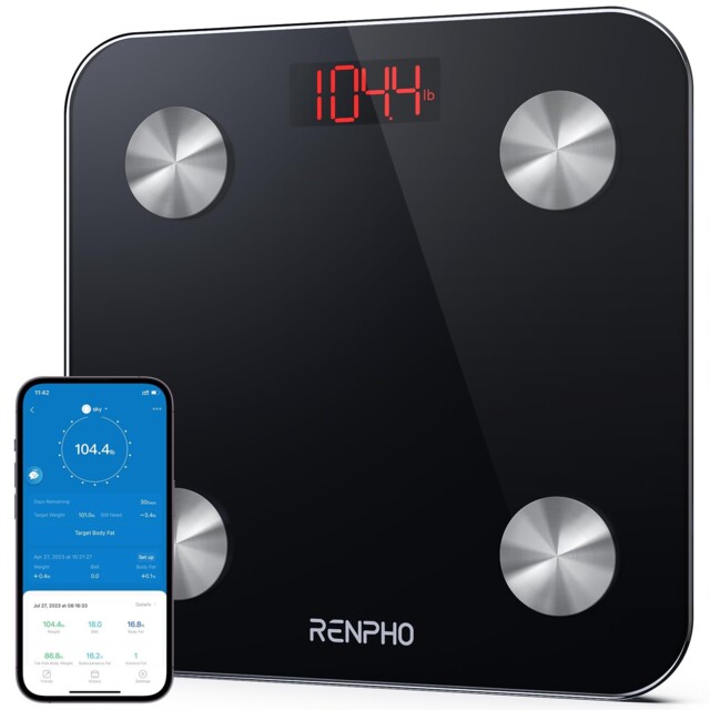 Renpho Weighing Scales For Body Weight Smart Bathroom Scales With App