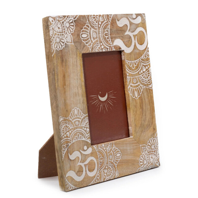 Medium Mango Wood Picture Framel (for 10x15cm) 26x20x2cm - Mandala -
