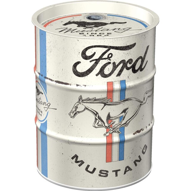Nostalgic-art Ford Mustang Metal Piggy Bank Vintage Tin Box 600ml Car
