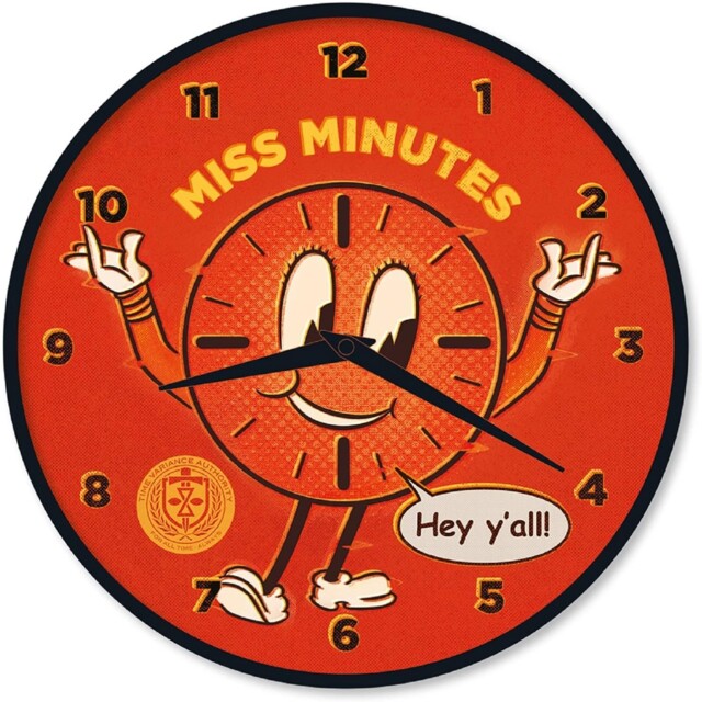 Marvel Loki Wall Clock Miss Minutes 25cm Diameter & Official
