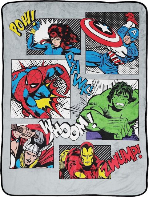 Disney Marvel Comics Plush Fleece Blanket
