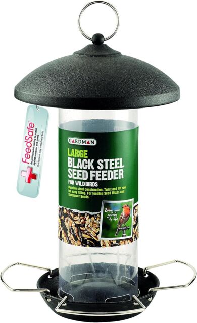 Gardman A01513 Black Steel Seed Feeder Bird, 2 X 13 X 10 Cm