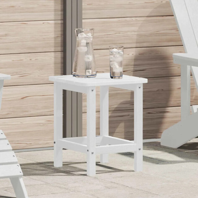 Adirondack Side Table White 38 X 38 X 46 Cm Hdpe Vidaxl