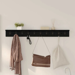 Wall-mounted Coat Rack Black Oak 100 X 10.5 X 10.5 Cm Vidaxl