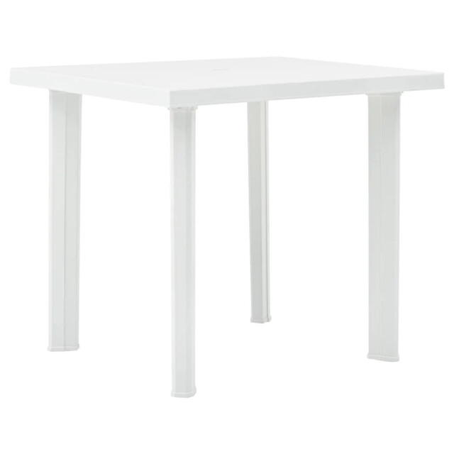 Outdoor Patio Plastic Square Garden Dining Table With Umbrella Hole