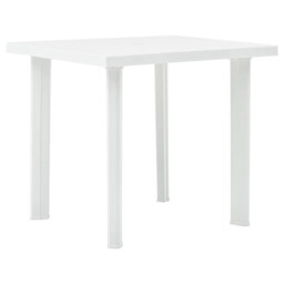 Outdoor Patio Plastic Square Garden Dining Table With Umbrella Hole