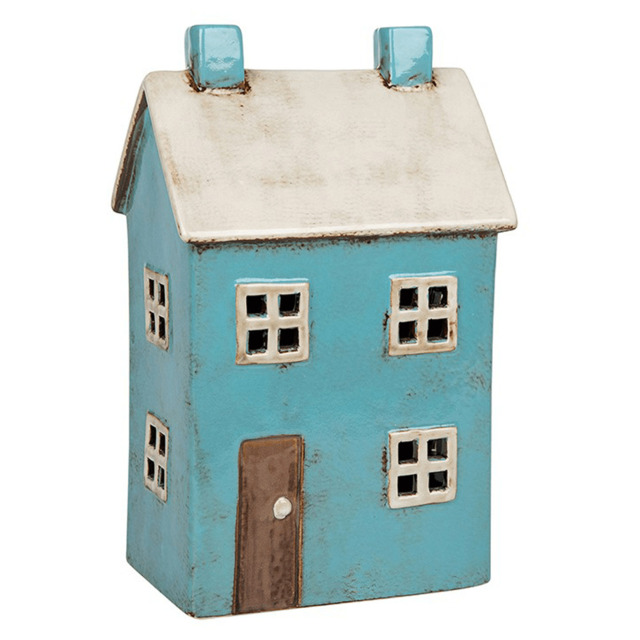 Joe Davies Village Pottery Blue House Tealight Holder Jd295111