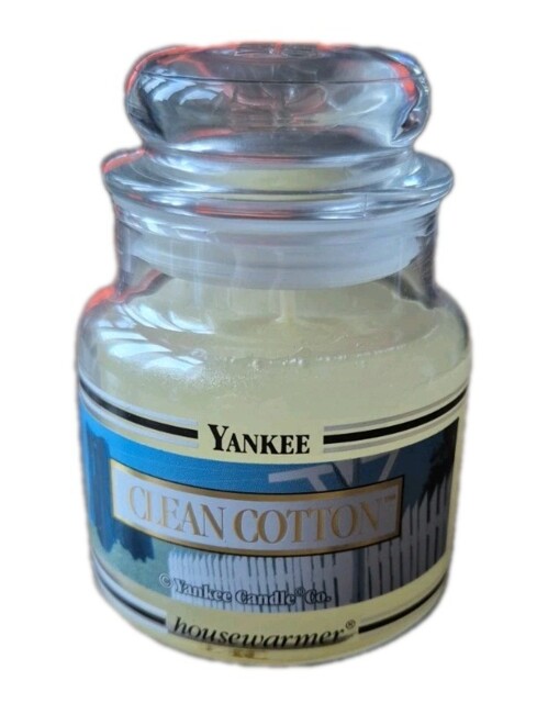 Yankee Candle Small Jar Clean Cotton Fresh Scent House Warmer Candle