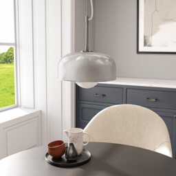 Chrome Glass Dome Pendant Ceiling Light - Tivoli Nym018