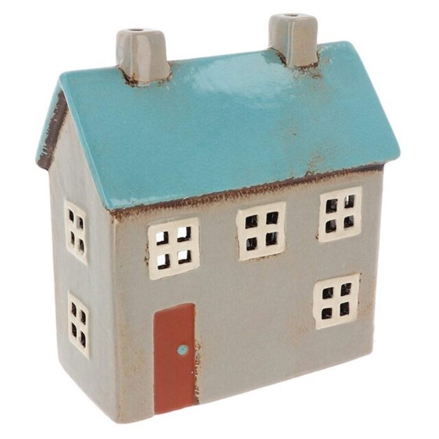 Blue Roof House Tealight Holder - Perfect Home & Gift Item