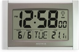 Acctim Stratus Digital Wall Desk Clock Radio Controlled Lcd Display