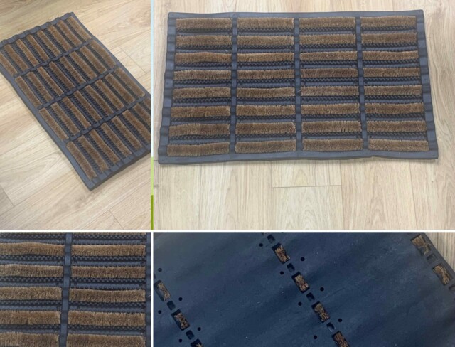 Heavy Duty Coir Brush Door Mat 75x45cm – Rubber Backed Outdoor Mud