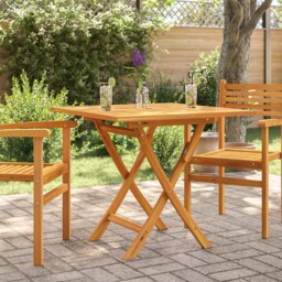 Outdoor Patio Wooden Folding Garden Dining Table Solid Teak Wood