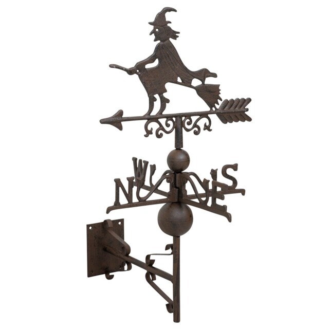 Nostalgia Wall Weathercock Garden Decoration Iron Weathervane Brown