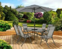 Pagoda Sienna 6 Seat Dining Chair Table Outdoor Garden Furniture