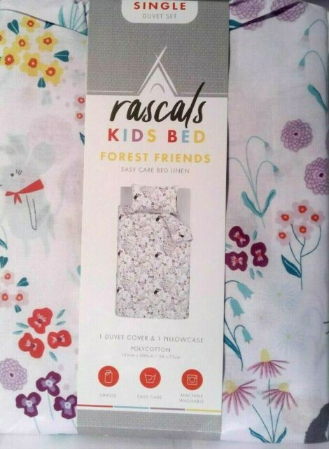 Rascal's Kids Forest Friends Single Bed Duvet Set - Brand New. Free