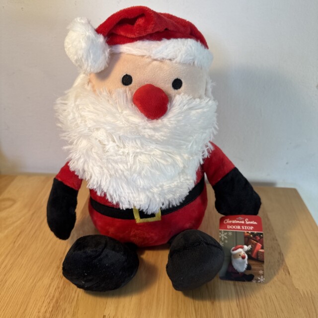 Father Christmas Santa Door Stop Christmas Decoration - Approx 11”