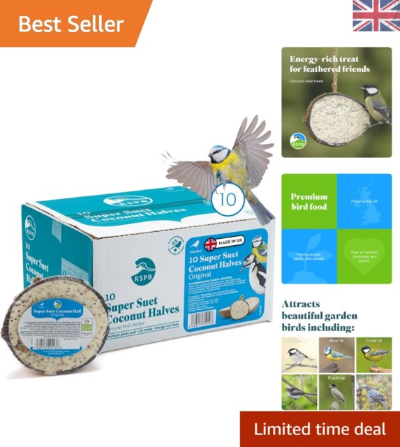 High-energy Coconut Bird Feeder Halves With Suet - -round Nutrition,