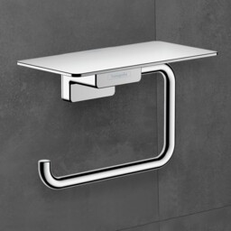Hansgrohe Addstoris Toilet Roll Holder With Shelf Chrome - 41772000